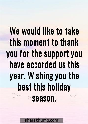 happy holidays card message for clients